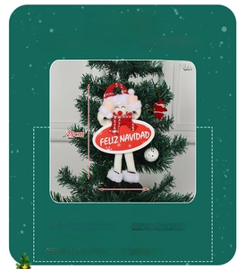 Detailed size and material specs for Christmas snowman hanging plaque decoration