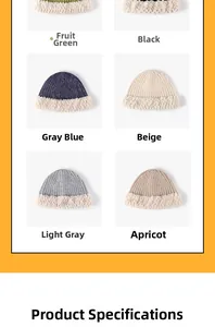 Detailed close-up showing thick knit texture and fleece lining in six winter color options