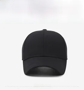 Detail of black cotton baseball cap with JB metal logo and stitched curved brim