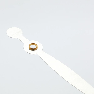 Professional silver quartz clock hands with gold sleeve for precision movements