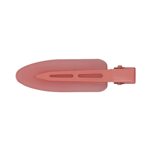 Molletta per capelli a becco d'anatra rosa opaco per styling, clip in plastica minimale