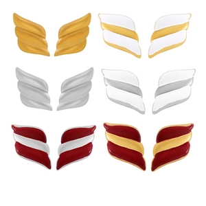 Titanium Steel Wing Shaped Stud Earrings Enamel Geometric Earrings For Women 18K Gold Plated Fashion Jewelry Accessories