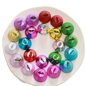 Set of 26mm matte and glossy colorful metal Christmas bells for holiday decorations