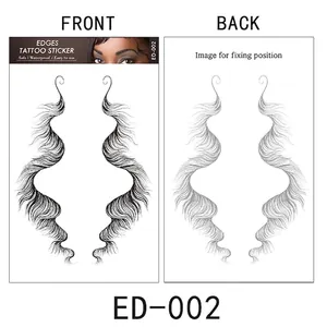 Adesivi per tatuaggi attaccatura capelli ED-002 con texture riccia molto realistica