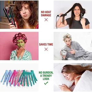Heatless hair curler octopus headband in multiple colors for overnight styling without heat