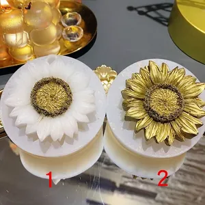Sunflower Silicone Mold 3D Flower For DIY Resin Casting Aromatherapy Gypsum Soap Making Baking Cake Fondant Decorative