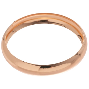 Bracelet jonc large minimaliste en or rose poli avec finition miroir pour femme