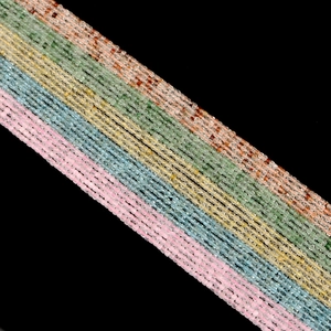 2.5mm faceted square crystal beads in pastel colors for DIY jewelry and crafts