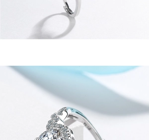 Macro shot of 925 sterling silver stamp on a wide band ring with cubic zirconia stones