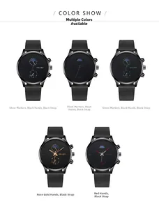 Detailed grid view of YOLAKO men's quartz watches in five assorted dial color variations