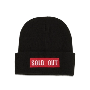 Sold Out Embroidered Beanie Hat Acrylic Knitted Cuff Cap Winter Warm Street Fashion Unisex