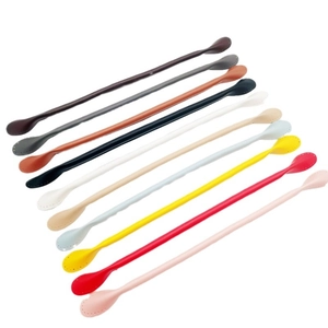 Thickened leather DIY handbag straps in ten colors with fine stitching on white background