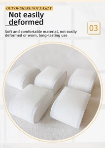 Set of five white watch display pillows made from soft wear-resistant fabric