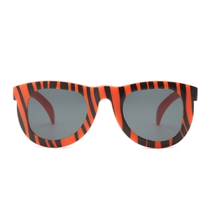Kids funny orange and black tiger stripe camo sunglasses for party favors and gift