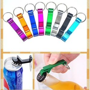 Bottle Opener Keychain Aluminum Alloy Portable Beer Soda Can Opener For Bar Home Party Pocket Tool Lightweight Colorful