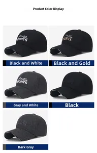 Winter wool baseball cap colors showing outdoor sports embroidery and peak design