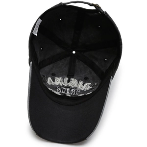 Casquette de baseball en coton délavé vintage avec boucle réglable et broderie intérieure