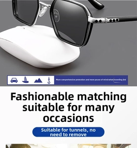 Detail of silver frame sunglasses with HD polarized lenses and adjustable nose pads