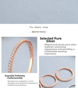 Detail of 925 sterling silver ring featuring S925 hallmark and rose gold plating