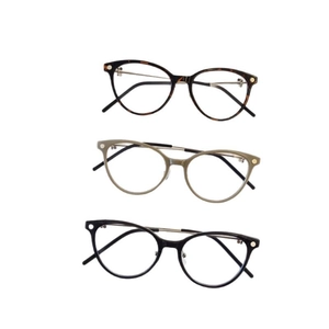 Retro round anti-blue light glasses frames in amber, olive green and matte black