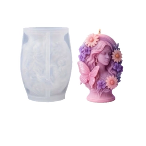 3D butterfly fairy silicone mold for DIY handmade candles and relief soap making