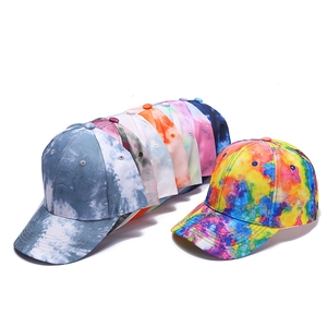 Fashion Tie Dye Baseball Cap Gradient Colorful Polyester Streetwear Hip Hop Sun Hat Adjustable Outdoor Unisex