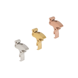 Three-color flamingo pendants in silver, gold, and rose gold stainless steel for DIY jewelry