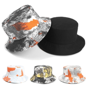 Reversible Cotton Bucket Hat Tie-Dye Print Sun Protection Outdoor Streetwear Hip Hop Casual For Men And Women