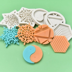 Silicone Molds Snowflake Tai Chi Geometric Hexagon Shapes For DIY Baking Chocolate Fondant Resin Handcrafts