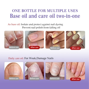 Comparaison des effets du vernis de base et de l'huile de soin sur les ongles