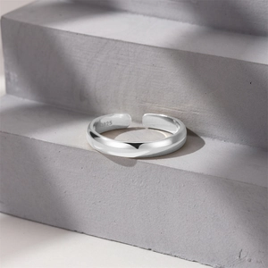Close-up of S925 sterling silver hallmark on the adjustable star and moon ring