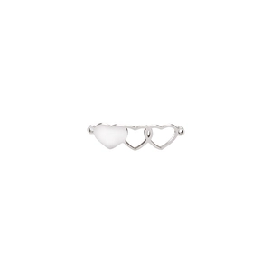 Silver plated alloy heart shaped magnetic clasps for DIY jewelry making accessories