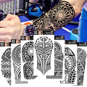 Temporary Tattoo Stickers Waterproof 3D Tribal Mandala Animal Floral Sketch Body Art Men Women Long Lasting Breathable