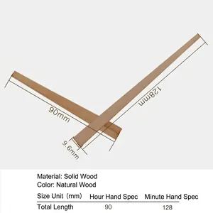 Solid Walnut Wood Clock Hands Set Hour Minute Hand Replacement For Quartz Wall Clock DIY Decorative Modern Simple Natural