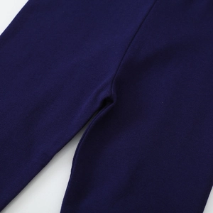 Leggings tricotés bleu marine pour filles avec détails de coutures renforcées
