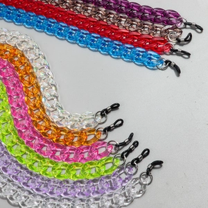 Bunte Brillenketten aus Acryl mit rutschfesten Silikonschlaufen und stabilen Metallclips