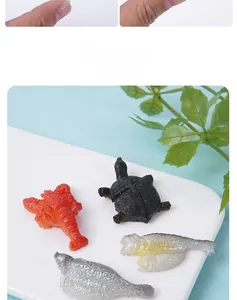 Figurines miniatures de homard tortue et poisson en PVC pour micro paysage déco