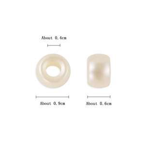 Cremeweiße ABS-Perle in Tonnenform für DIY-Schmuckherstellung mit 9mm Durchmesser