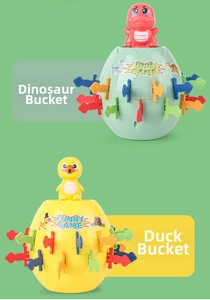 Funny dinosaur and duck egg-shaped pop-up pirate games with colorful swords