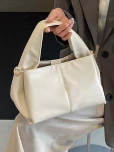 Niche Designer Boston Bag Litchi Grain PU Leather Handheld Crossbody Shoulder Purse Simple Versatile Fashion For Women