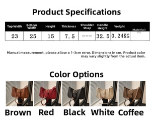 Detailed size guide and color options for the minimalist PU leather crossbody square bag