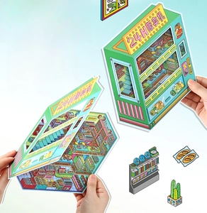 Detail of 3D PET sticker showing a miniature 24H vending machine scene craft