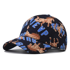Casquette De Baseball En Coton Avec Imprimé Lettres Et Motif Cheval Chapeau Pare-Soleil Extérieur Style Streetwear Hommes Femmes