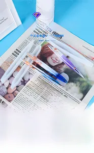 Macro detail of long semi-transparent ballpoint pen silicone molds and DIY resin pens