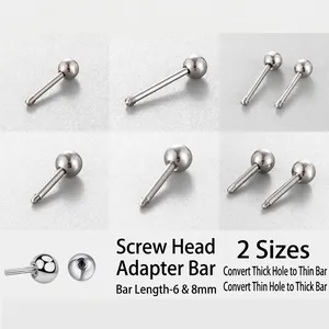 Barra Di Conversione Per Orecchini In Acciaio Inossidabile Filettatura Accessori Piercing
