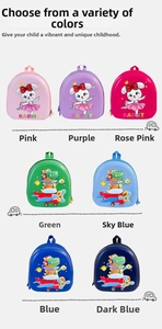 Sacs à dos rigides EVA pour enfants aux motifs lapin et dinosaure, disponibles en sept couleurs