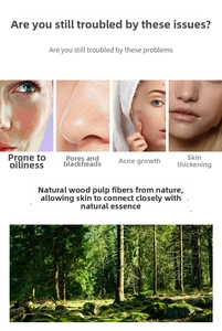 Macro skin texture detail showing pore concerns resolved by wood pulp fiber sponge