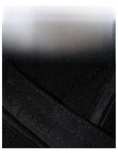 Detail of widened sweatband in winter baseball cap with moisture-wicking fabric