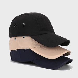 Quick Dry Five Panel Baseball Cap Polyester Breathable Sunshade Outdoor Hiking Sport Hat Adjustable Solid Color Unisex Cap