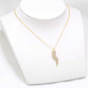 Cornicello Italian Horn Pendant Necklace 18K Gold Plated Copper Cubic Zirconia Adjustable Chain Jewelry For Women